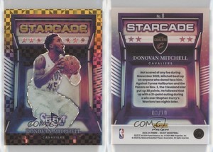 2023-24 Panini Select Starcade Gold Prizm /10 Donovan Mitchell #8