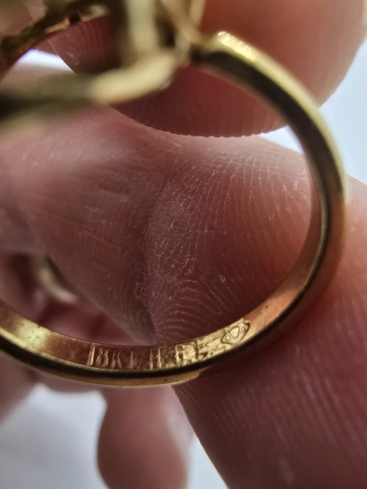 18kt Gold Vintage Jade Ring - Image 3 of 4