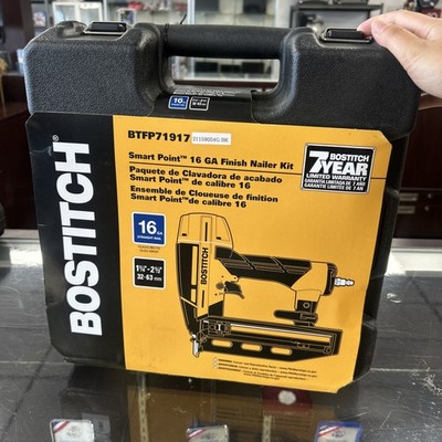 BOSTITCH Finish Nailer Kit, 16GA, Smart Point, Pneumatic (BTFP71917) New Sealed