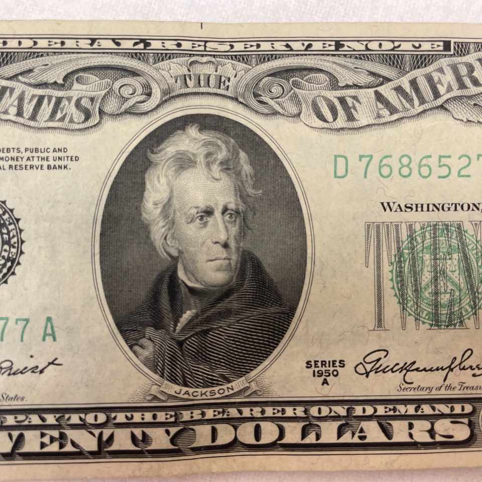 $20.00 BILL 1950 A CIRCULATED FEDERAL RESERVE BANK OF CLEVELAND - Image 2 of 4