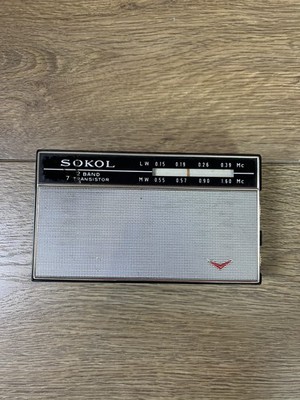 Vintage Soviet Union USSR Sokol 7 Transistor Radio 2 Band 1980s Working Tested