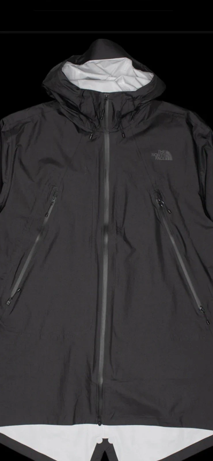 North Face Packable LT Rain Parka Jacket Unisex Black Waterproof XL NWT