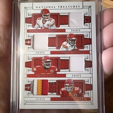 Mahomes Worthy Jones Karlaftis Quad Patch Panini national treasures /99