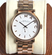 Marc By Marc Jacobs Baker Watch MBM3744 36mm Rose Gold Tone (New Battery)
