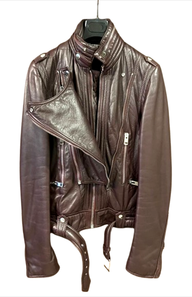 Dior Homme Hedi Slimane 2004AW Archive Bordeaux Leather Rider