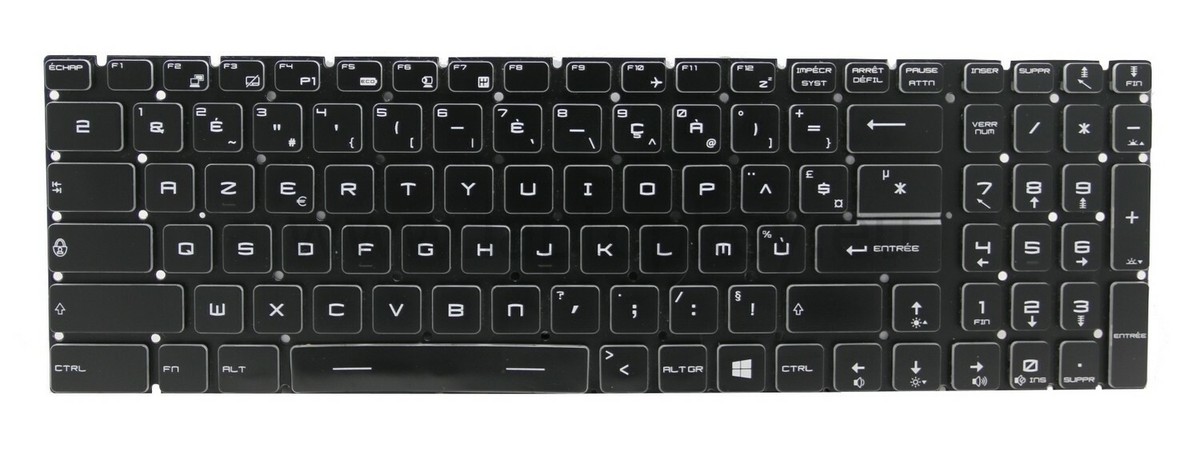 Clavier AZERTY Français Pour MSI, Compatibles GF72, GS63, GE62, Etc. - Occasion