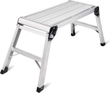 Work Platform Aluminum 30"X12"X20" Step Ladder Heavy Duty Foldable 330 lbs Cap