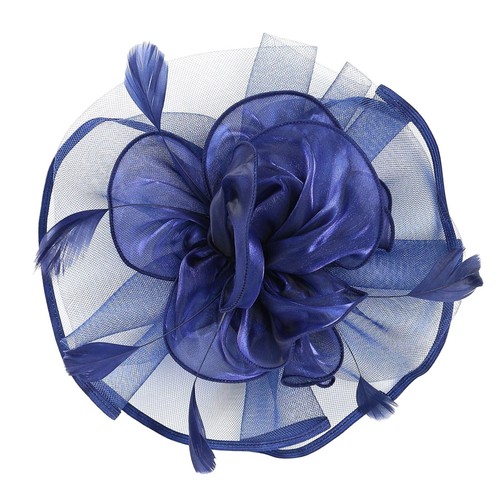 Fascinators Hat for Women Tea Party Hat Mesh Feather Headband Hair Clip Cocktail - Picture 22 of 48