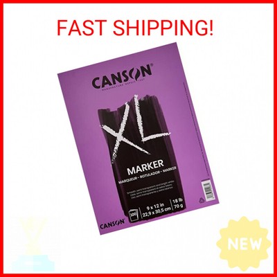 Canson XL Series Marker Paper, Foldover Pad, 9x12 inches, 100 Sheets (18lb/70g)