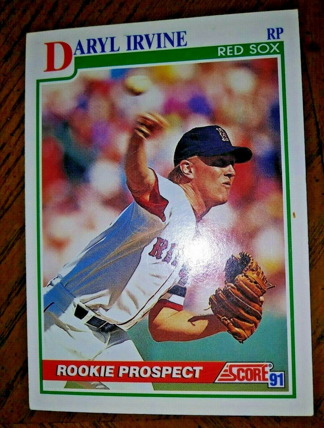 1991 SCORE ROOKIE PROSPECT Daryl Irvine RED SOX  # 333