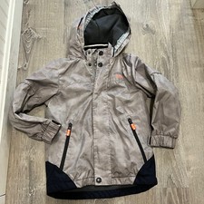London Fog Boys Jacket Sz 7 Gray Full Zip Hooded Lined Winterwear Outdoor Urban