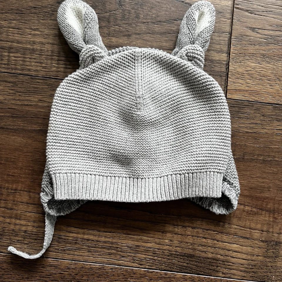 Baby Gender Neutral Fall Winter Knitted Hat With Ears Bundle Of 2 Bunny Bear 18m - Image 4 of 4