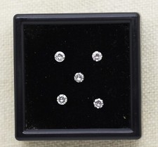 Natural 0.47ct Round Brilliant Loose Diamond Lot of 5