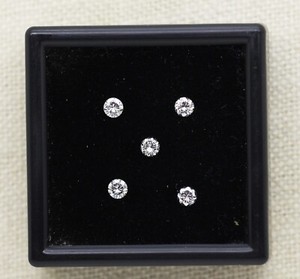Natural 0.47ct Round Brilliant Loose Diamond Lot of 5