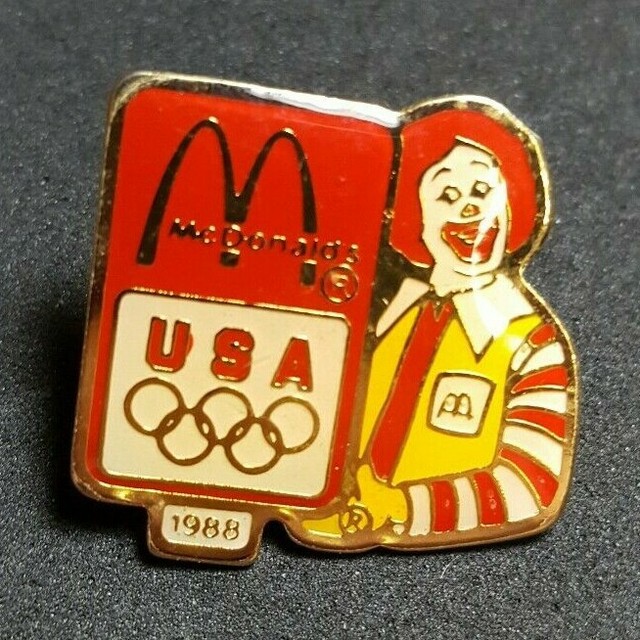 1988 USA Olympics Ronald McDonald MCDONALD'S CREW PIN MC187 Group II eBay