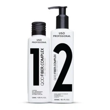 QOD Fiber Smoother Complex Amino Acids Damaged Hair Treatment Kit 2 Itens - QOD