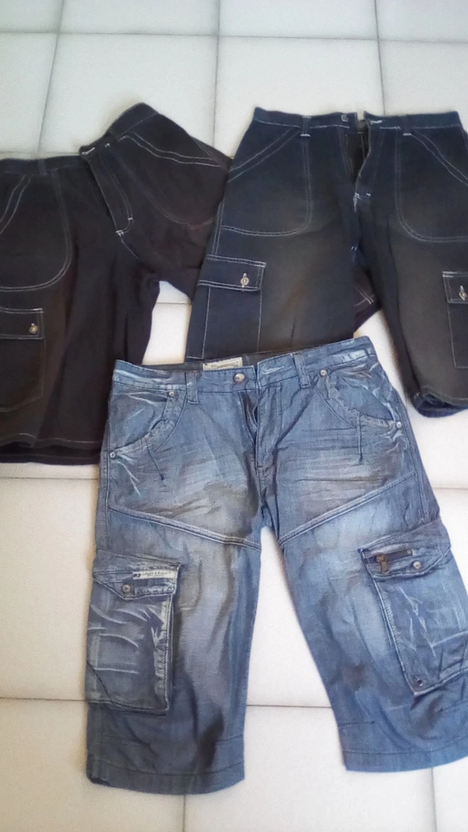 3 bermuda pantaloni corti pinocchietto jeans uomo 2 x cape
