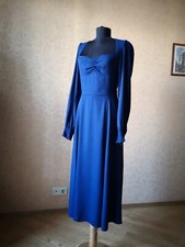 REFORMATION women's maxi dress long sleeves blue size 8 made in USA