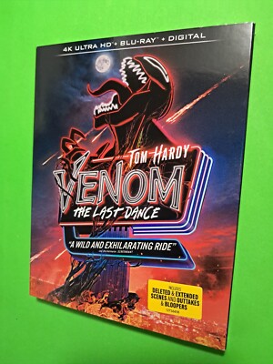 NEW - Venom: The Last Dance (4K Ultra HD + Blu-ray + Digital 2025) w/ Slipcover