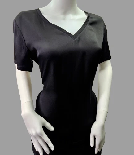 T shirt donna nera Silk Theory taglia media