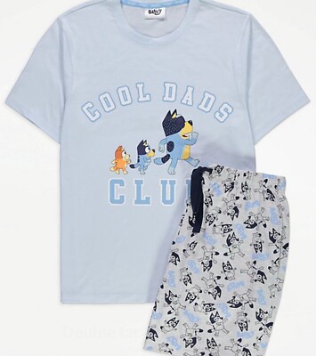 Target Pyjama Shorts Bluey Cool Dads Club Short Pyjamas XS UK