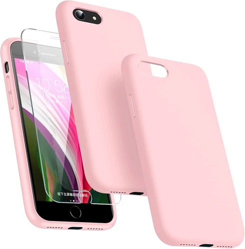 Custodia in silicone per iPhone 8 Plus 7 Plus con protezione schermo cover telefono nuova - Foto 7 di 16