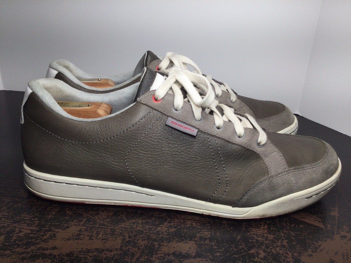 Ashworth Cardiff Men\'s US 11.5 Grey Suede Lace-Up Spikeless Golf Shoes G54212 Ashworth Golf Shoes Mens 11.5 Cardiff Spikeless Golf  main image 2