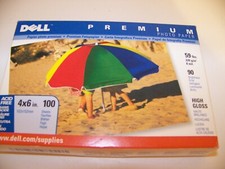 Dell Premium Photo Paper 4x6 100 Sheets Open Box Unused