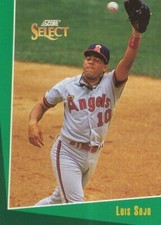 #077 CALIFORNIA ANGELS # LUIS SOJO - 2B # BASEBALL CARD SCORE SELECT MBL 1992
