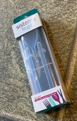 Sistema Besteck To Go klappbar Kunststoff Set - blau