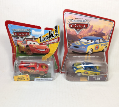 #ad Disney Pixar Cars Dirt Track Lightning McQueen amp; Race Official Tom NIB Mattel $29.99