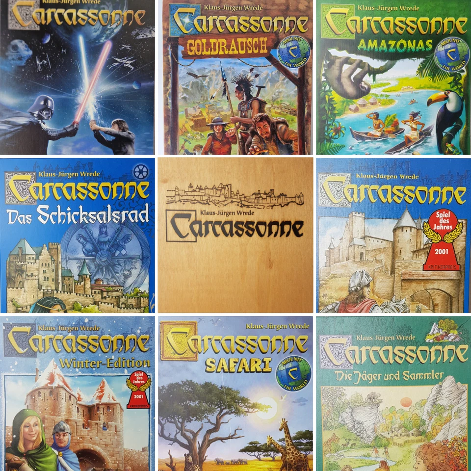 Carcassonne Grundspiel Amazonas Star Wars uvm alte Version HiG gebraucht Auswahl - Bild 1 von 1