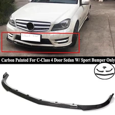For Mercedes Benz C Class W204 Sport 08-14 Carbon Look Front Bumper Lip Splitter