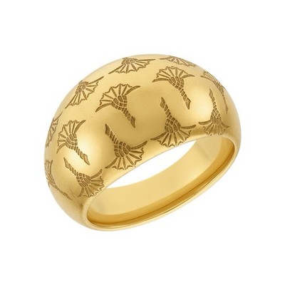 JOOP! Damen Ring Dome Gold Edelstahl Kornblume Schmuckring Kuppel Geschenk