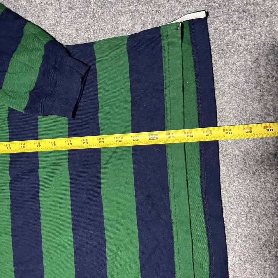 De Colección Brooks Brothers Polo Para Hombres XL Polar Dorado Rugby Parche Rayas Años 90 Foto 3 de 4