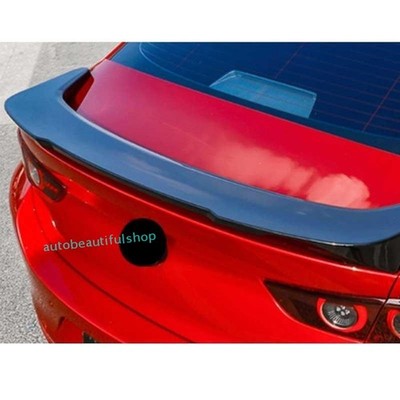 For Mazda 3 Axela Sedan 19-2022 Glossy Black FR Rear Boot Spoiler Wing Flap