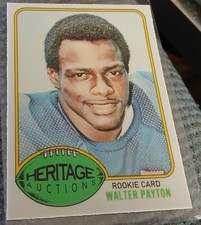 1976 Walter Payton Rookie Card Heritage Auctions Sticker Bears . rookie card picture