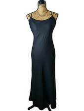 Steppin Out Black Maxi Dress 7/8 Evening Crisscross Back Strappy Elegant Formal