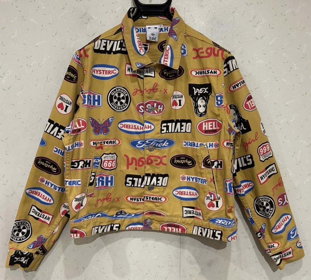 X-girl × HYSTERIC GLAMOUR Denim jacket Hysteric Glamour X-girl denim jacket all-over print short length