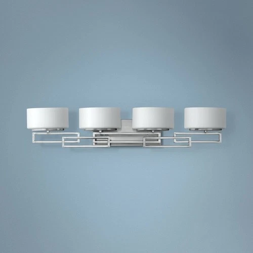 Hinkley Lanza Nickel 34" Wide Bathroom Wall Light - Picture 1 of 9
