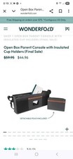 Wonderfold Parent Console with 4 cup holders- Volcanic Black