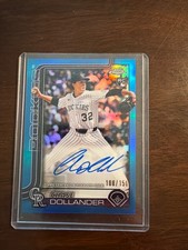 2025 Topps Chrome Update Chase Dollander RC🚨TRUE BLUE Auto /150🚨Rockies