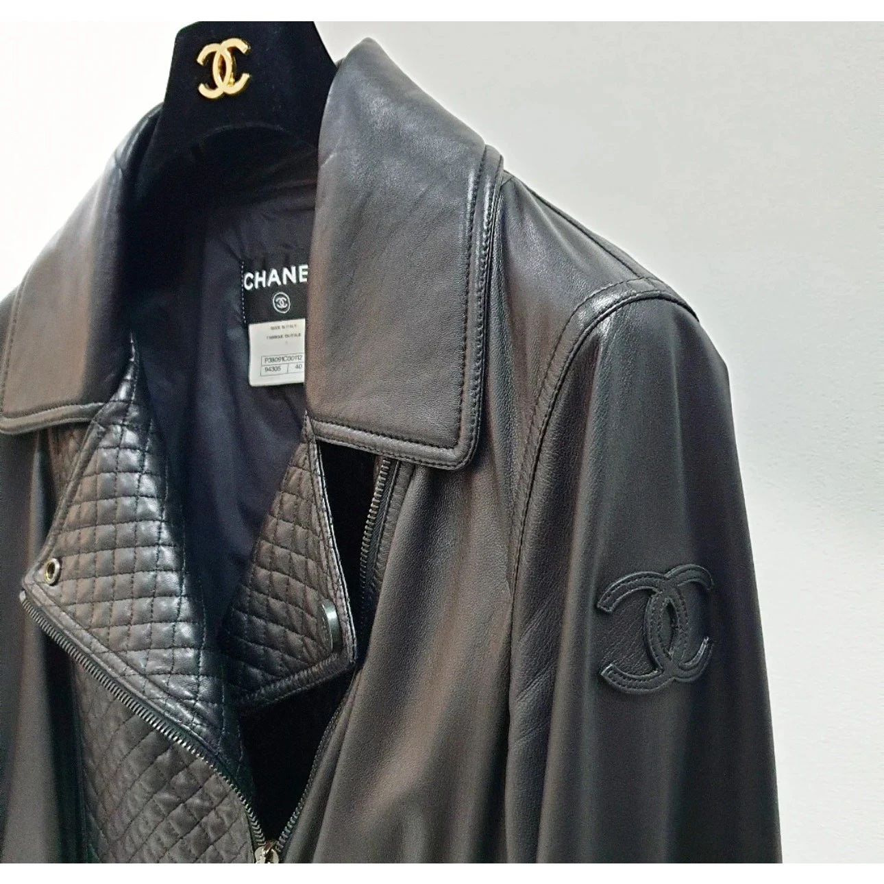 Giacca biker Chanel vintage 2010 taglia 40