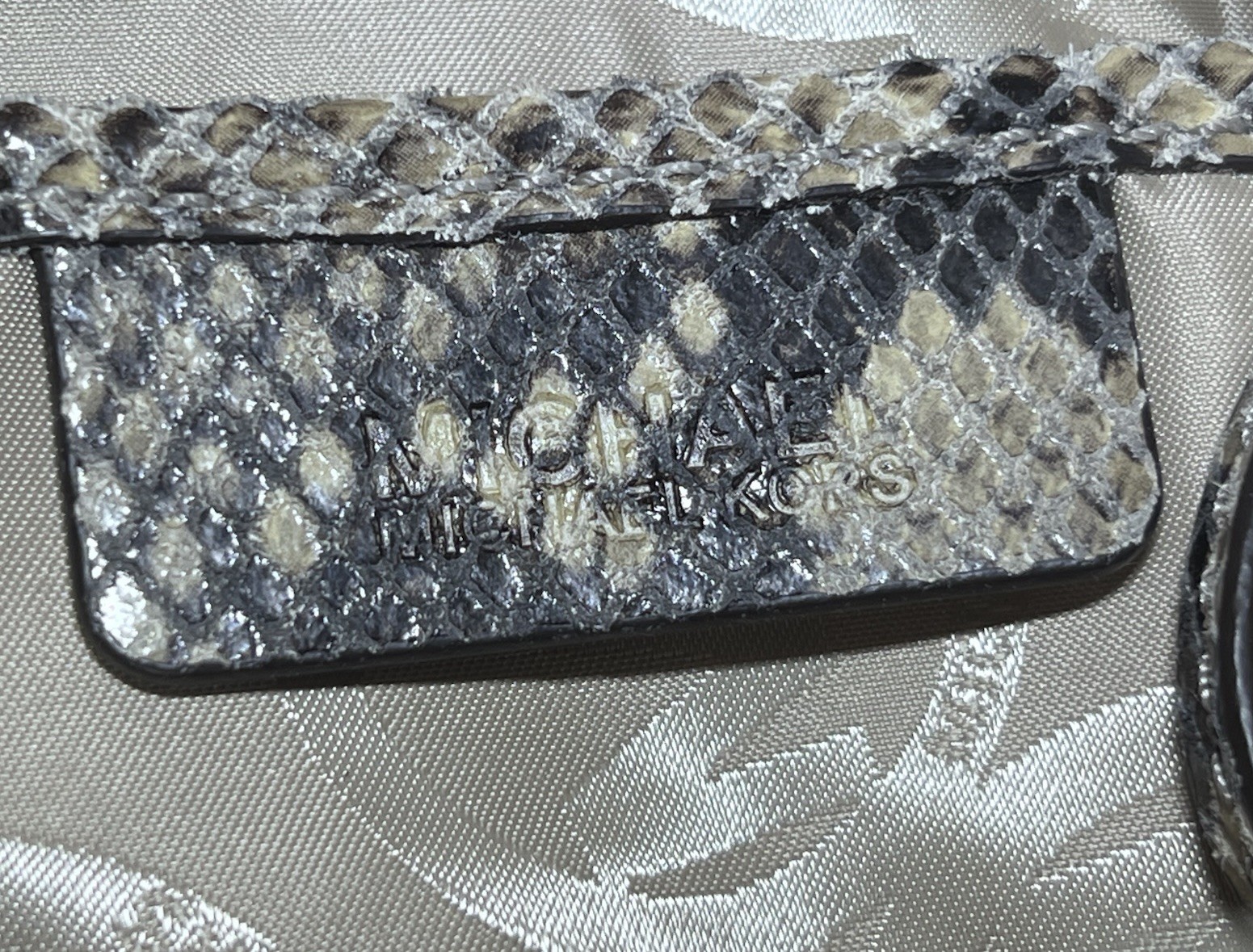 Michael Kors Python Effect Leather Shoulder Bag W… - image 11