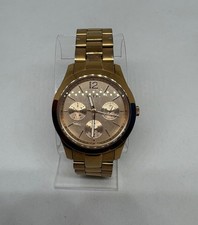 Relic Quartz Watch ZR15594 Women 30m Rose Gold Steel Day Date New Battery 6.5"