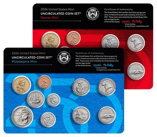 2026 US Mint Uncirculated Coin Set 20 Coins OGP (Sealed from US Mint)