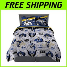 Batman Kids Full Size Bedding Set, 7-Piece
