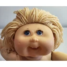 Cabbage Patch Kids Doll 15" Blonde Yarn Hair Blue Eyes Earrings Play Along 2006