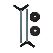 Baby Gate Guru Extra Long M8 8mm Stair Banister Adapter Y-Spindle Rods 2 Pa...