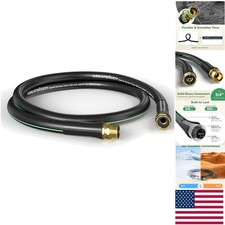 Ultra-Lightweight 5ft Water Hose with Solid Brass Fittings for Easy Handling